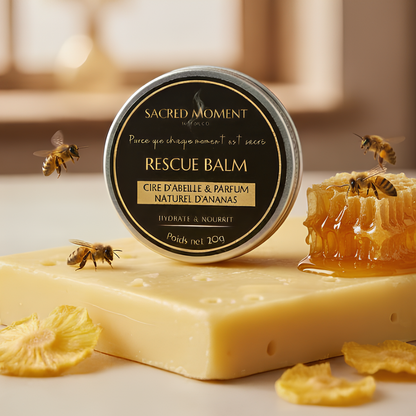 RESCUE BALM – Cire d’Abeille & Parfum Naturel d’Ananas Sacred Moment